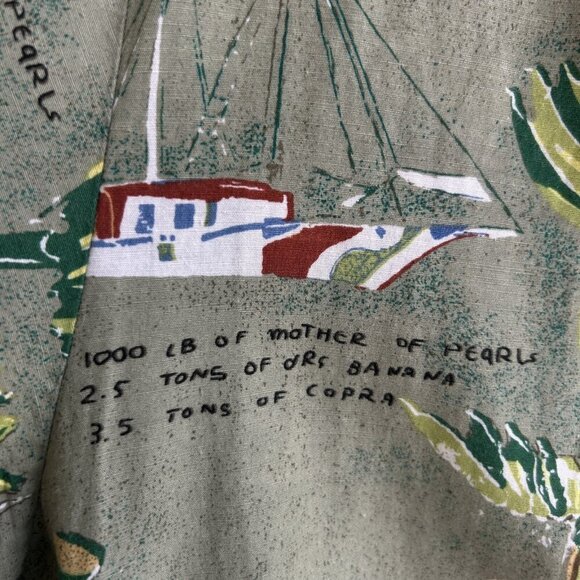 Kahala 1936 Avi Kiraty Print Collection Hawaiian  Linen Blend Shirt Size 2XL - Picture 6 of 11